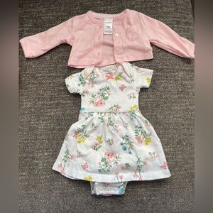 Carter’s Newborn Floral Dress w/ Sweater